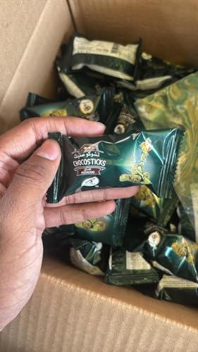 Image of Choco Pistachio Chocosticks (24 Pieces) | Belgian Cream Filled Chocolate Sticks | UAE Imported Premium Pistachio Snack | Vegetarian Luxury Chocolate Pack