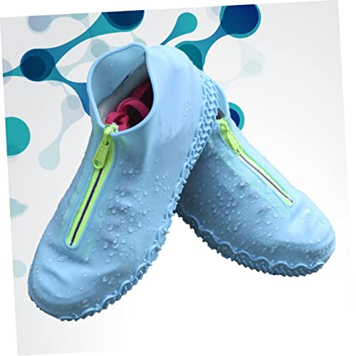 KOMBIUDA 1 par de cubiertas de silicona para zapatos impermeables para lluvia y barro miniatura 2