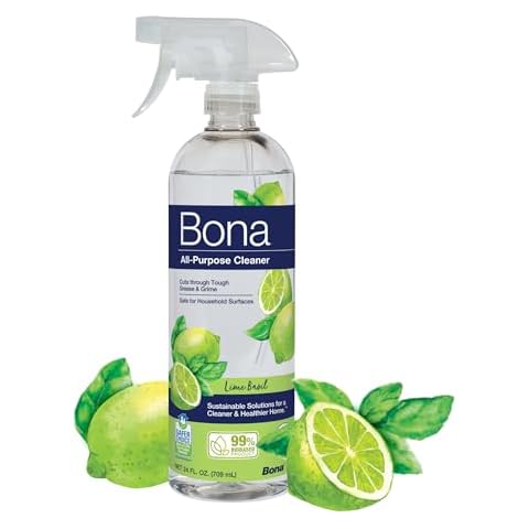 Bona All-Purpose Cleaner - Lime Basil Scent - 24 fl oz - Household Cleaner Cuts Through Tough Grease & Grime - Safe for Household Surfaces Cover