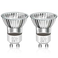 Caldarax Lavalampe Glühbirne GU10 28W Dimmbar 230V, 330LM Warmweiß 2800K, Mini MR11 GU10 Reflektorlampe für Lavalampen, Kerzenwärmer Lampe, 35mm Durchmesser, 2 Stück