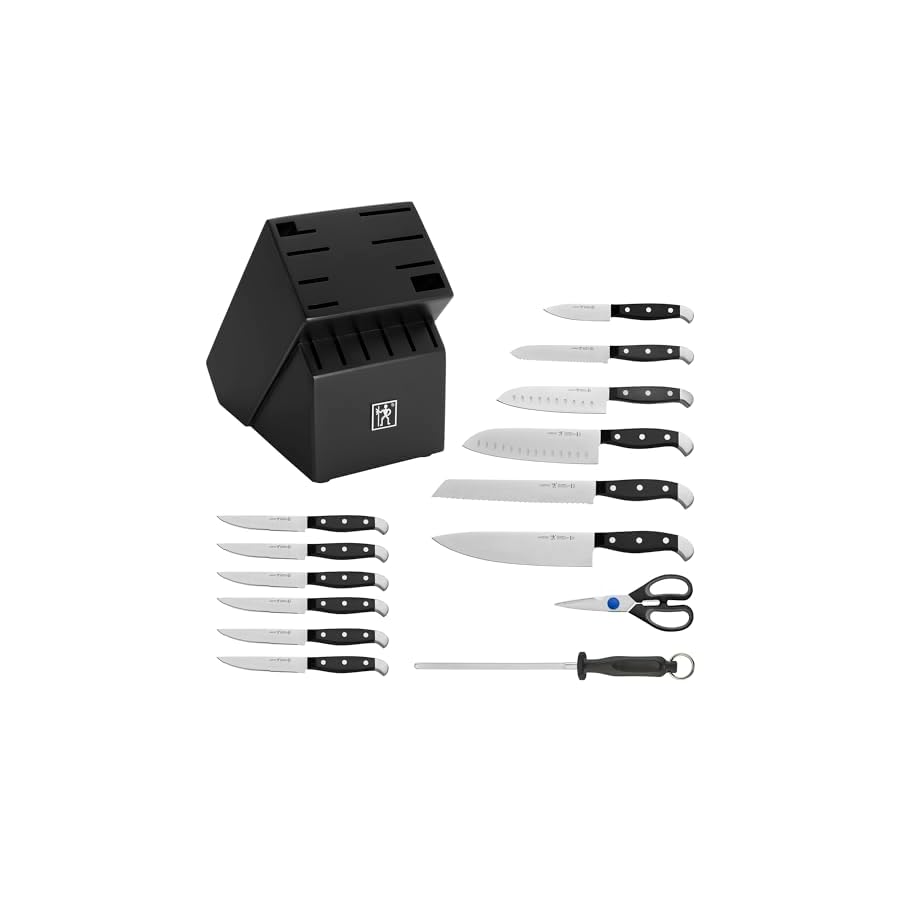 Henckels-Statement-15-pc-Kitchen-Knife-Set-with-Block-Chef-Knife-Steak-Knife-set-Kitchen-Knife-Sharpener-Black-Stainless-Steel Henckels Statement 15-pc Kitchen Knife Set with Block, Chef Knife, Steak Knife set, Kitchen Knife Sharpener, Black, Stainless Steel