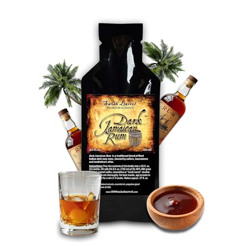Dark Jamaican Rum Essence | Bootleg Kit Refills | Thousand Oaks Barrel Co. | Gourmet Flavor For Barrel Aged Cocktails Mixers And Cooking | 20Ml .65Oz Packet