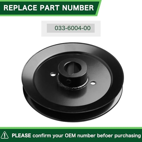 TENGMUJX 033-6004-00 Deck Spindle Pulley 6-1/4" Compatible with Bad-Bo y ZT, Pu p, Ligh tning Outl aw 60" Decks Mower and More Lawn Mower by TENGMUJX - Used condition - Image 3