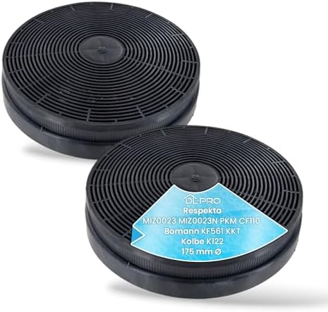 2 Filtros De Carbón Activo 187/175 Mm Para Campana Extractora - Compatible Con Respekta, Klarstein, Bomann
