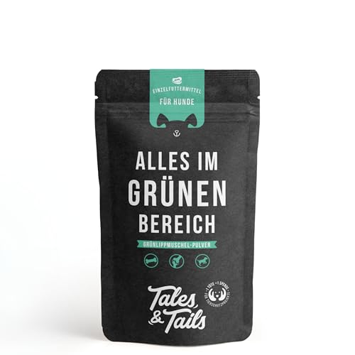 Tales & Tails Grünlippmuschel-Pulver für Hunde, Gelenke-Unterstützung - 100g