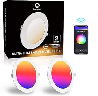 Recessed Ceiling Lights, Lumary 6W LED Ceiling Lights, 16 Million Colors Dimmable Multi-Color LED recessed Downlight, Compatible with Alexa & Google Assistant, 2 Pack
