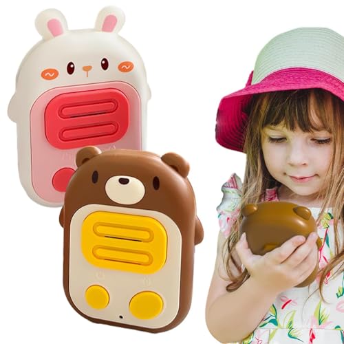 Walkie Talkies para niños, Walkie Talkies de juguete | Walkie Talkies con de oso y conejo que funcionan con pilas, interacción entre padres e hijos, 2 piezas,Walkies Talkies silenciosos inalámbricos p