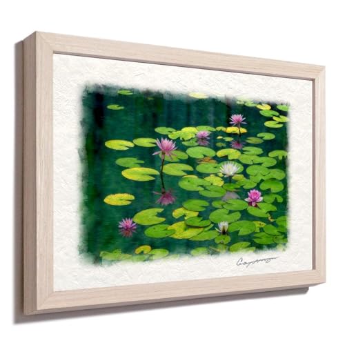 �a���̊G�ʐ^ �u���ʂɕ����Ԑ��@�̉ԂƗt�v �������� ���ʊz���t�� 32x23cm ���� ���� �G�� �G �C���e���A������� �Ǌ|�� �k�� ���i�� �A�[�g�p�l�� ���l �� �� �� �Ԃ̊G �s���N �� �� Natural Memories