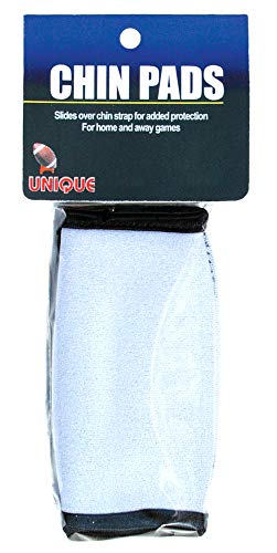 image for Unique Sports unisex adult Football Chin Strap Pads, Black and White, 