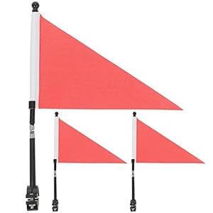 Happyyami 3 Sätze Fahrradfahne Fahrrad-sicherheitsfahne Fahrradlenker Fahnenmasthalter Fahrradlenker-sicherheitsflagge Warnlenker Liegerad-Flagge Polyester Kind Werbefahrzeug Einstellbar
