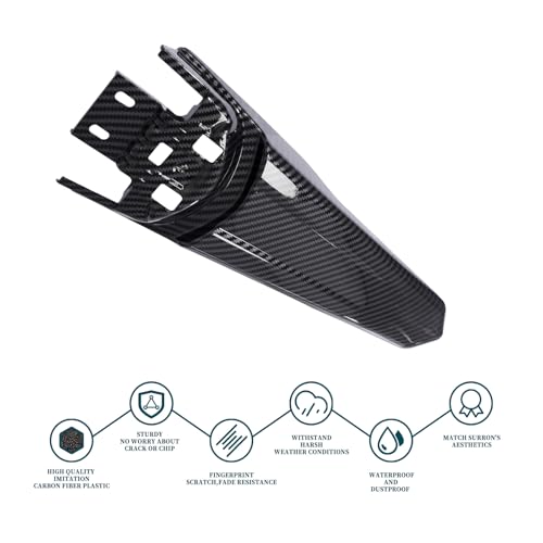 Image of Extended Tail Fender for Surron Light Bee X /S,Imitation Carbon Fiber Dirt Bike,Extra Long Mudguard Tail Fender for Suron (Water Transfer)