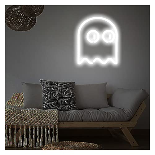 TAXXII Luces de neón LED/letreros Luminosos/Carteles publicitarios Luces de Letrero de neón Fantasma para decoración de Paredes, letreros iluminados de Arte 3D Personalizados para decorac