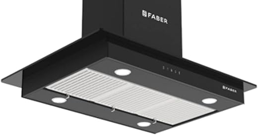 Faber 60 cm 1000 m³/hr Ceiling-Mounted Chimney|Glass Finish|Corrosion-Resistant Frame|3-Layer Baffle Filters|Touch Control|4x 1.1W LEDs|1Yr Product…