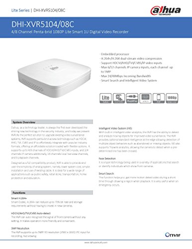 DVR Ibrido 4 Canali DCVI/AHD/TVI/TurboHD/Analog/IP...