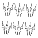 Beatifufu 20 piezas Cierres Langosta de Acero Inoxidable para Pulseras y Collares Hebillas Resistentes para Cordones de Accesorios Multiusos para Joyería DIY Color Plata