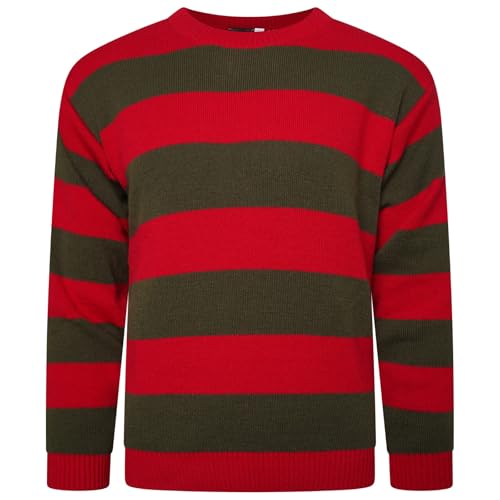 VEARZ Unisex Erwachsener Weihnachts-Rot-Weiß-Grün gestreifter...