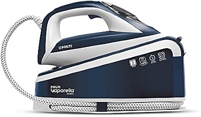 Polti Vaporella Express VE30.10, Plancha Generadora de Vapor, Presión Bomba hasta 8 Bar, Potencia 2200 W, Función Eco, Tecnología One Temperature, Ajuste Digital, Azul y Blanco