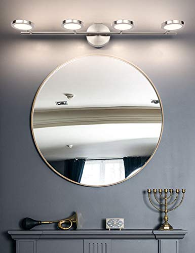Joossnwell Led Bathroom Lights Fixtures, 4-Lights Vanity Lights Adjustable 20W 29.92" Inch 4000K Nickel Finish Swing Arm Up And Down Wall Sconces #TOP3