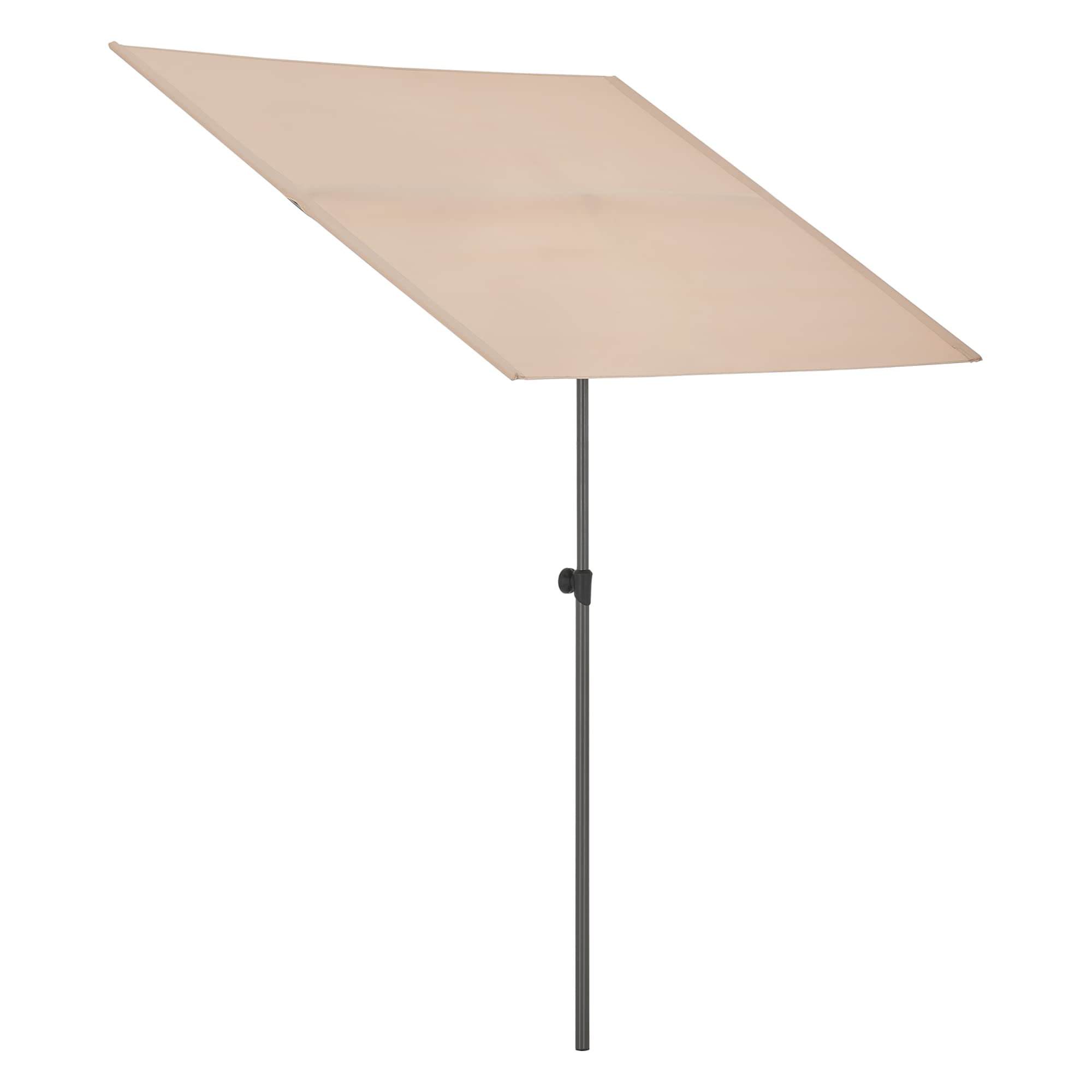pro.tec Ombrellone Parasole Girevole con Palo Centrale Regolabile in Altezza 120-200 cm Telo Idrorepellente 180 x 130 cm - Color Sabbia