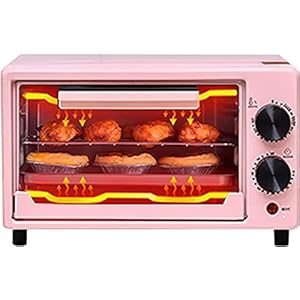 Mini-oven – 12L draagbare elektrische grill – 800W grote braadoven – Multi-kookfunctie grillen en bakken – Instelbare temperatuurregeling – Timer – Tafelblad met licht