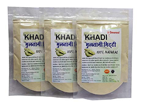 The Choice Khadi Omorose multani Mitti For face Body and Hairs, (Pack Of 3), 100 gm each