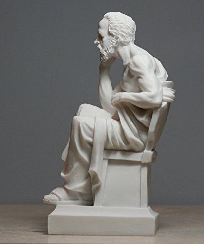 Estatua de Sócrates en Alabastro 17 cm miniatura 5