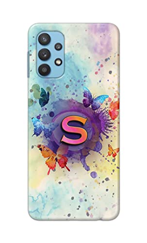 Image of PRINTFIDAA� Printed Hard Back Cover Case for Samsung Galaxy A32 4G Back Cover (Alphabet S) -2808