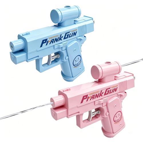 RAVNIX 2 Pièces Pistolet à Eau Farce Jet Inversé pour Blagues Hilarantes & Surprise Inattendue entre Amis, Cadeau Gag Parfait