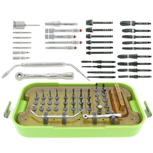 Anseven Implant Drivers Kit Dask Sinus Lift Kit Torque Wrench Ratchet Kit Compatible All Major Implant Systems Screw repair tool (Dentium Kit)