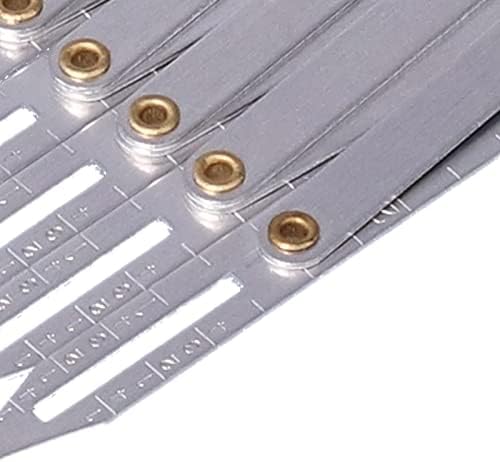Hapivida Expanding Sewing Gauge,Aluminum Equidistant Measuring Marking Tool,Multifunctional DIY Curtain Sewing Accessories for Grommet Button Holes