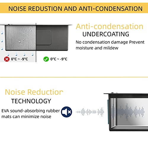 image for LONHEO Kitchen Sink - 680mmx450mm Stainless Steel Single Bowl Sink wit