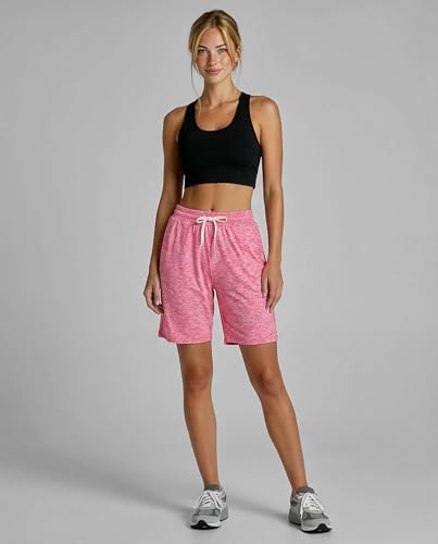Image of 4 Pack: Women's Dry-Fit Athletic 7 inch Bermuda Long High Waisted Running Shorts Available in Plus Size Set