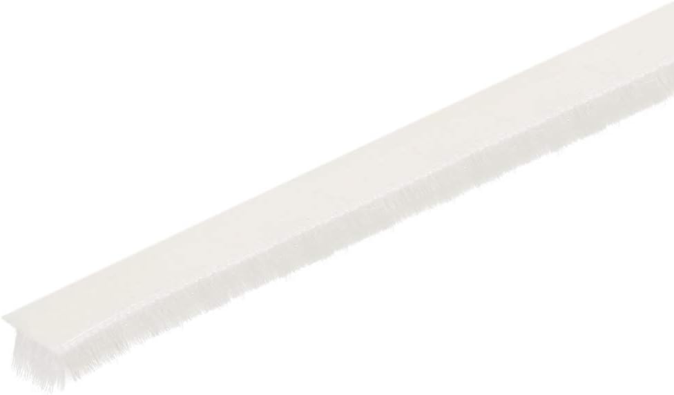 uxcell Brush Weather Stripping, Adhesive Felt Door Seal Strip Pile Weatherstrip Door Sweep Brush for Door Window 394Inch L X 0.35 Inch W (10000mm X 9mm) White