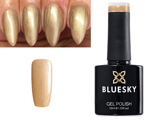 Bluesky Gel Polish GOLD DUST METALLIC CHAMPAGNE GOLD BP03 Nail UV LED Soak Off 10ml