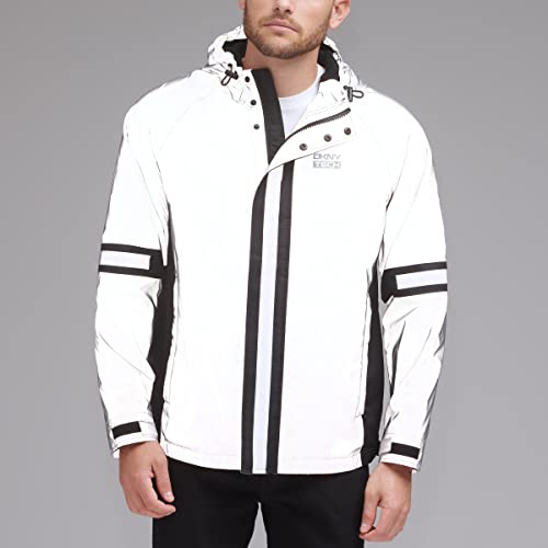 Image of DKNY mens Dkny Men's Taslan Performance Hoody With Reflective Detail