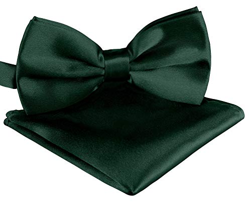 Pluvyze Fliege Grün Herren - Seiden Fliege Mit Einstecktuch Für Festliche Anlässe
