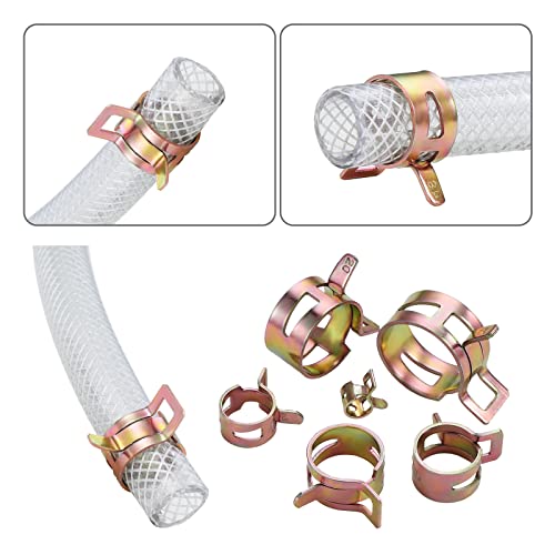 Ocr 260 Pcs 6-25Mm Fuel Line Hose Spring Clip Clamps Fasteners Silicone Vacuum Hose Pipe Clamp Steel Wire Air Tube Water Pipe Clip 12 Sizes #TOP2