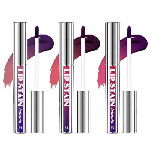 Suaxova 3 PCS Peel Off Lip Liner Set, Matte Pink Lip gloss Stain, Lip Liner Stay, Long Lasting Peel Off Lip Stain Tattoo