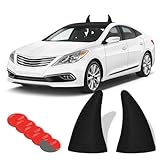 Cute Devil Horns Sticker Bumper Decor for Car, Antenna Roof Top Stickers Anti-Collision Protector Halloween Decorations Car Exterior Accessories (Black)