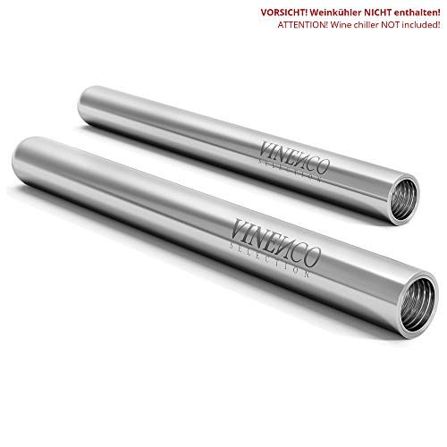 2 Extra Stainless Steel Chill Rods for Your VINENCO Wine Cooler Set