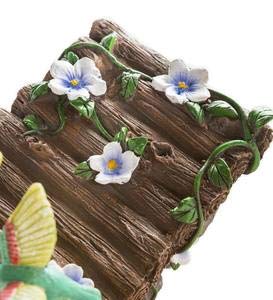 Whimsical Hummingbirds Decorative Downspout Gutter Cover Weather Resistant Resin Functional Yard Statue 13.5 L X 6.75 W X 7 H #TOP5