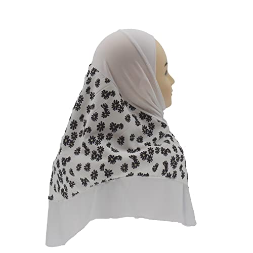 Baby Girls Hijab Scarf Muslim Hijabs Headscarf for Child with Bowknot Pattern3