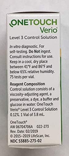 OneTouch Verio Level 3 (Mid) Control Solution - 1 vial, Pack of 2