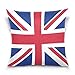 HMZXZ Housse de coussin décorative 45,7 x 45,7 cm Drapeau britannique Angleterre Housse de coussin pour canapé, chambre, salon