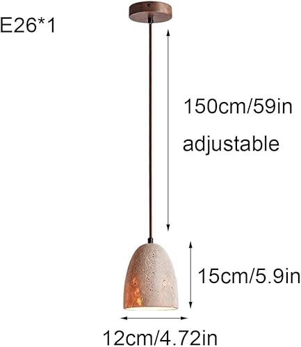 Miniatura 6 de Luces colgantes de piedra natural de mediados de siglo, lámpara colgante japonesa Wabi-Sabi para isla de cocina, lámpara colgante para fregadero de