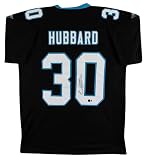 Chuba Hubbard Authentic Signed Black Pro Style Jersey Autographed BAS Witnessed