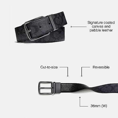 Coach Wide Harness Signature Reversible Belt3