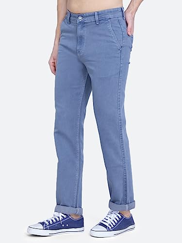Image of Mid Waist Heavy Weight Stretchable Denim Material Front Cross Pocket Comfort Fit Jeans Pant for Men