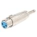 XLR 3-pin Female To 1/4" 6.35mm Mono Male Plug Audio Cable Mic Adapter