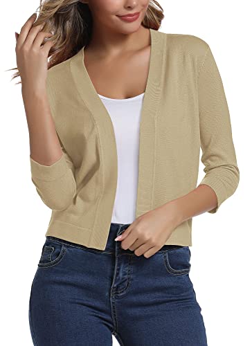 Women's Urban CoCo 3/4 Sleeve Cropped Cardigan Sweater